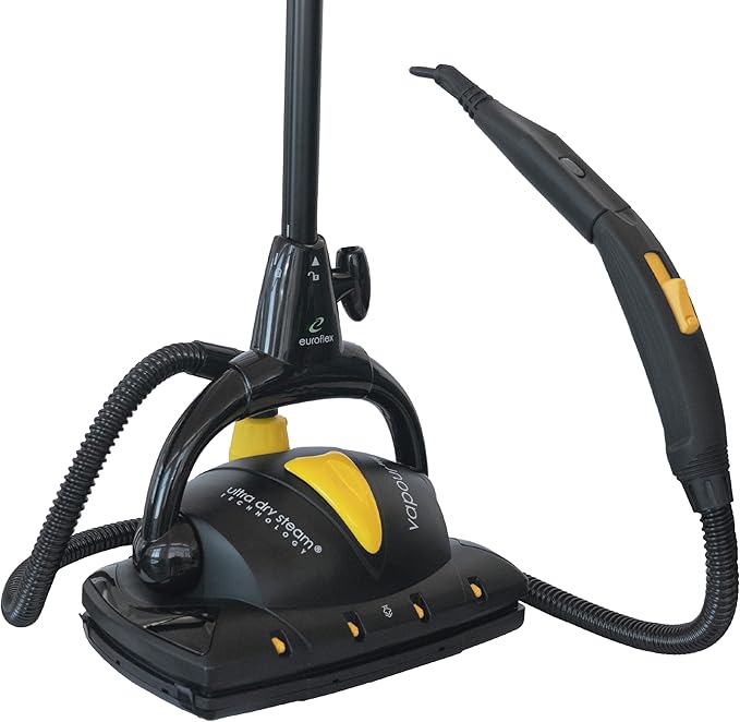 Euroflex Vapour Plus 18-Piece Steam Mop with Precision Floor Care Kit; Consumer Reports Recommended; 295°F & 50 PSI of Pressure; Kills 99.9% Bacteria & Viruses incl. Influenza (H1N1); 5 Year Warranty