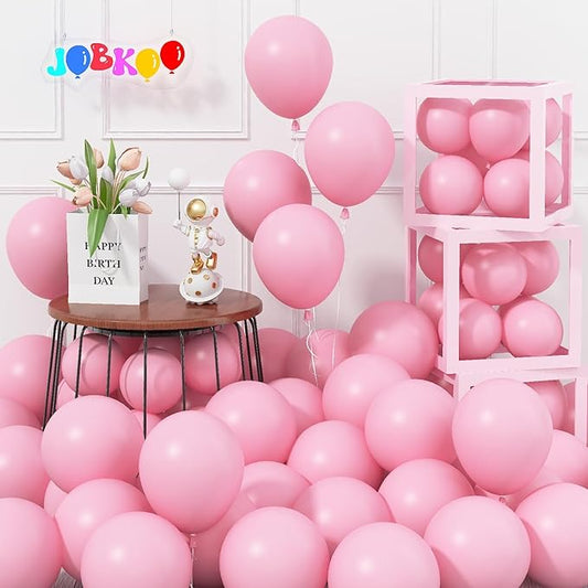Pastel Pink Balloons - 60 Pcs, 5 Inch Mini Matte Helium Balloons for Baby Shower, Gender Reveal, Birthday Party Decorations