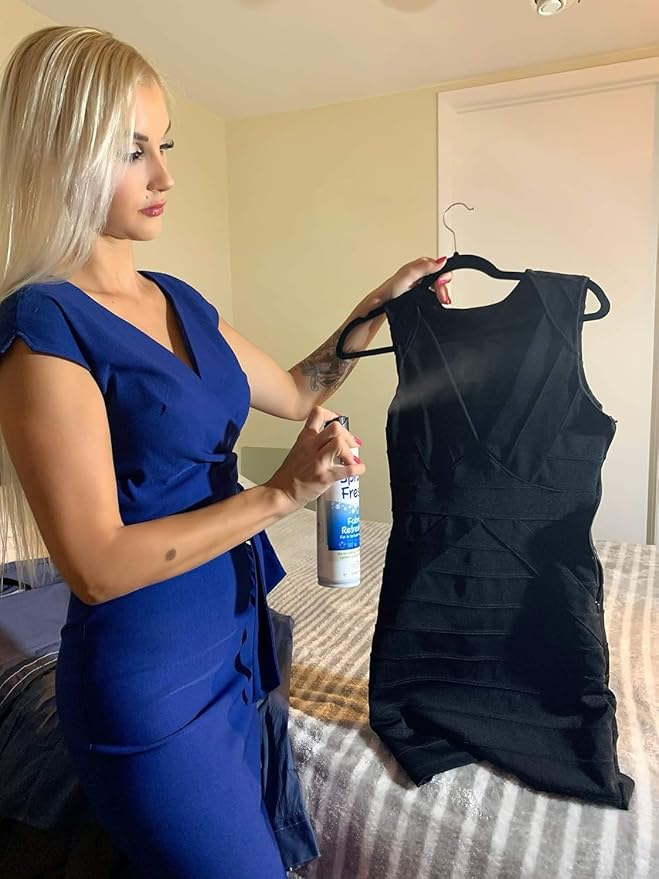 Spray Fresh Fabric Refresher - Deodorizer & Freshener for Clothing, Bedding, Luggage, Furniture & More - Eliminates Smoke Smell & Other Pesky Odors - Helps Prevent Fabric from Wrinkling (Fresh Linen)