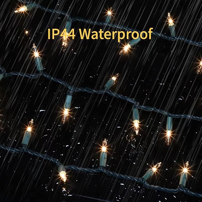 Green Wire,Clear Incandescent Bulb 300 Mini String Lights for Indoor Christmas Tree Garland Birthday Wedding Party Festival Decoration