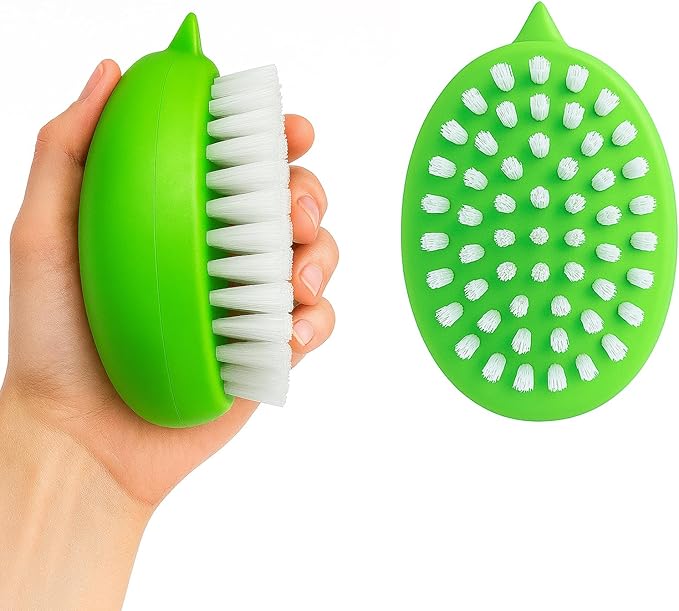 Premium Veggie Brush The Scrubber for Potato Eyes,a Potato Scrubber Suitable for Root Vegetables & Delicate Fruits,a Dual-use Fruit and Vegetable Brush, Your Kitchen Essential