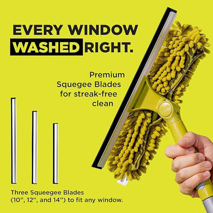 DOCA Telescoping Pole 6-24 Ft - Extension Pole for Cleaning, Feather Duster, Window Washing Kit, Paint Roller, Window Squeegee - High Reach Extendable Kit for Indoor & Outdoor - Squeegee Scrubber