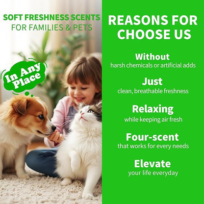 4 Pack Odor Eliminating Candles Set - Eliminates 95% of Pet, Smoke, Food & Other Smells - Hand Poured Non-Toxic Soy Candle, Air Freshing Scent of Lavender/Orange/Mint/Cotton - Gifts Set for Women