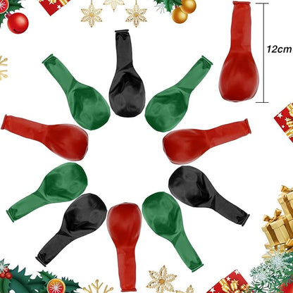 TecUnite 100 Pieces Red Black and Green Balloons 13 Inch Latex Balloons for Juneteenth Day Kwanzaa Black History Month African American Festival Holiday Celebration Party Decoration