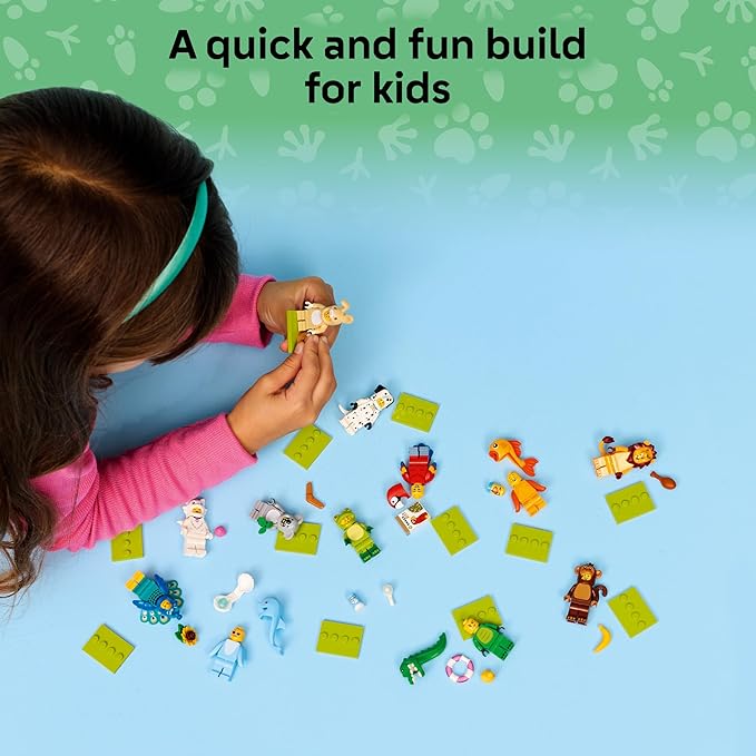 LEGO Minifigures Animal Series 28 6 Pack - Kids Toys in Sealed Mystery Boxes - Animal Themed Figures to Collect - Birthday Party Favors & Gift Idea for Boys & Girls, Ages 5+ - 66813