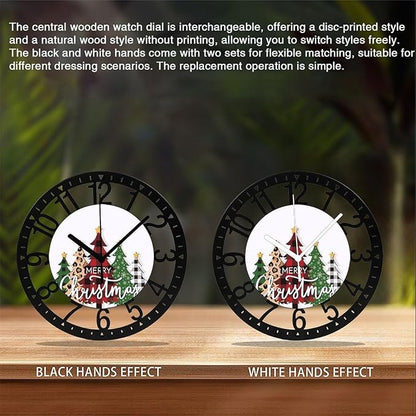 Wall Clock 10 Inch Silent Non-Ticking Modern Clocks Battery Operated - Analog Small Classic for Office, Home, Living Room,Bathroom, Kitchen, Bedroom, School,Snowman Clock