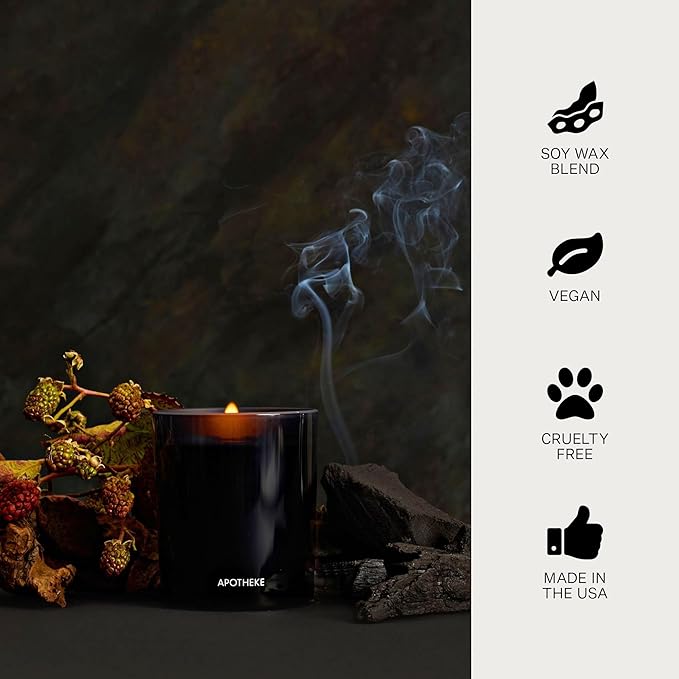 Apotheke Charcoal - Petite Candle, Luxury Scented Candles for Home