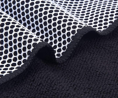 SINLAND Microfiber Dish Cloth for Washing DishesBest Kitchen Washcloth Cleaning Cloths with Poly Scour Side 12Inchx12Inch 5Pack, Black
