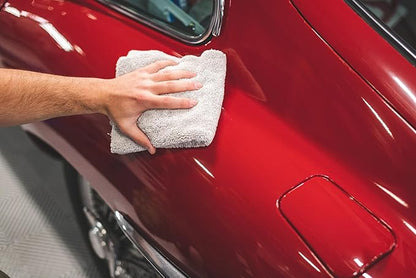 The Rag Company - Creature Edgeless Auto Detailing Towels; Professional 70/30 Blend, Dual-Pile Plush Microfiber, Buffing & Polishing, 420gsm - 16in x 16in - Ice Grey - 10-Pack