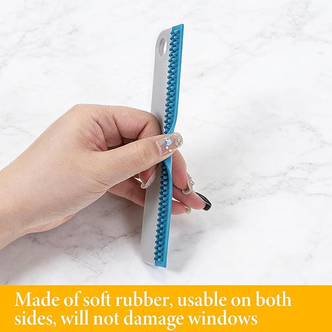 2 Pcs Mini Soft Rubber Window Squeegee Window Scrubber Scraper for Shower Glass Doors Cleaning Squeegee Tool Car Windows Windshield Mirror Tile Cleaner