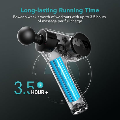 opove Apex Massage Gun Deep Tissue 14.5mm Percussion Fascia Muscle Massage for Athletes Workout Pain Relief Recovery Relaxation, Professional Therapist Choice, Ergonomic for Effortless to Use, Silver