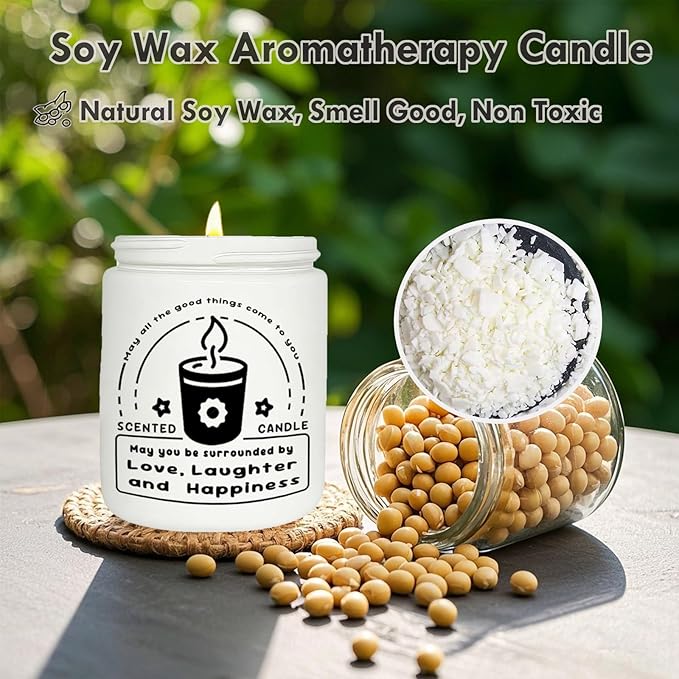 Inspirational Gifts for Women, Scented Candles, Lavender Eucalyptus Candles for Home Scented, Aromatherapy Candle, Soy Wax Candle for Stress Relief and Relax, Christmas, Birthday, Valentine Gifts