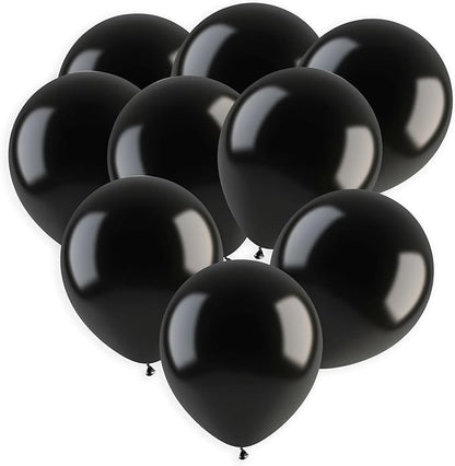 Black Balloons 50 Pack, 12 Inch Black Latex Balloons For Birthdays, Weddings, Baby Showers, Holidays