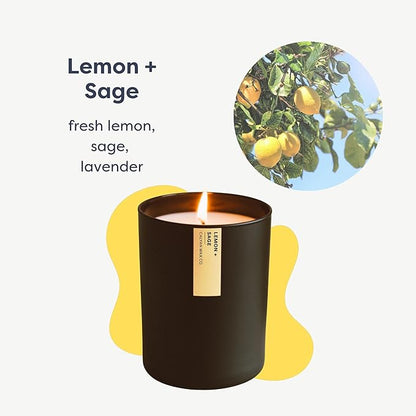 Calyan Wax Co. Passionfruit & Ginger Scented Candle - 75 Hour Burn - Luxury Non Toxic Soy Wax Candles - Long Lasting Black Tumbler Jar Candle for Home - 10.2oz