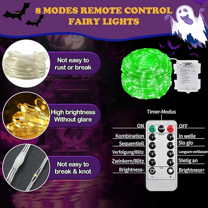 Halloween Spider Web Lights Decor 390 LED with 26m Light Chain, 5m Giant Net Lights with Remote Control (8 Light Modes & Timer) Net Lights Decoration for Outdoor Garden Indoor- Colorful
