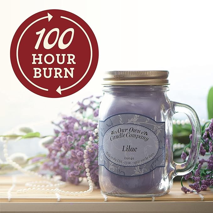 Our Own Candle Company, Smoke Eliminator Scented Mason Jar Candle, 100 Hour Burn Time - 13 Ounces
