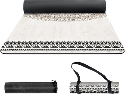 nuveti Yoga Mat Print Extra Thick TPE Non Slip Fitness Exercise Mat with Carrying Bag,72"x24" Extra Thick 6MM Exercise & Workout Mat for Yoga, Pilates Fitness and Floor Exercises