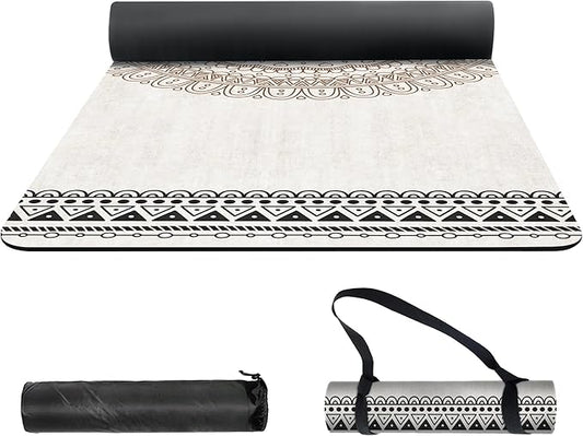 nuveti Yoga Mat Print Extra Thick TPE Non Slip Fitness Exercise Mat with Carrying Bag,72"x24" Extra Thick 6MM Exercise & Workout Mat for Yoga, Pilates Fitness and Floor Exercises