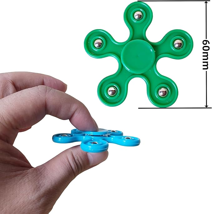 50 Pcs Mini Fidget Spinners Bulk Toys Party Favors for Kids,Valentine Day Gifts,Goodie Bags Stuffers,Birthday Return Gifts, Treasure Box, Back to School Classroom Reward Prizes-2.4"