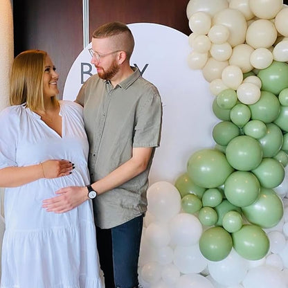 Sage Green Balloons 12 Inch, 50 Pcs Eucalyptus Olive Vintage Balloon Matte Dusty Dark Avocado Helium Latex for Birthday Boho Baby Shower Wedding Party Decorations