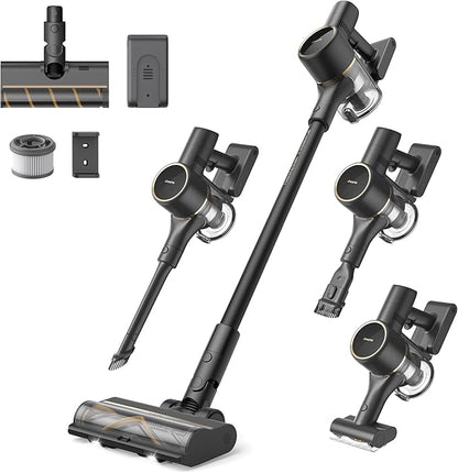 DREAME R10 Pro Cordless Vacuum Cleaner for Home, 6-in-1 Cordless Stick Vacuum Rechargeable, 65Mins Runtime, Powerful Suction, Wireless Vacuum Cleaner for Hardwood Floor, Carpet, Tile, Pet Hair, Black