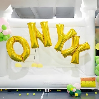 Large Custom Balloon Letters M, 40 Inch Helium Alphabet Word Balloons Decor, Big Self Inflating Foil A-Z Gold Letter Name Balloons for Boys Women Birthday Anniversary Party Decorations Supplies
