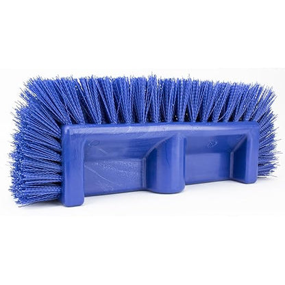 SPARTA Multi-Level Tile Scrub Brush 12" Wide Brush Head, Heavy-Duty Tile Cleaning Brush with End Bristles for Commercial Tiles, Tubs and Floor, Plastic, 12 Inches, Blue, (Pack of 12)