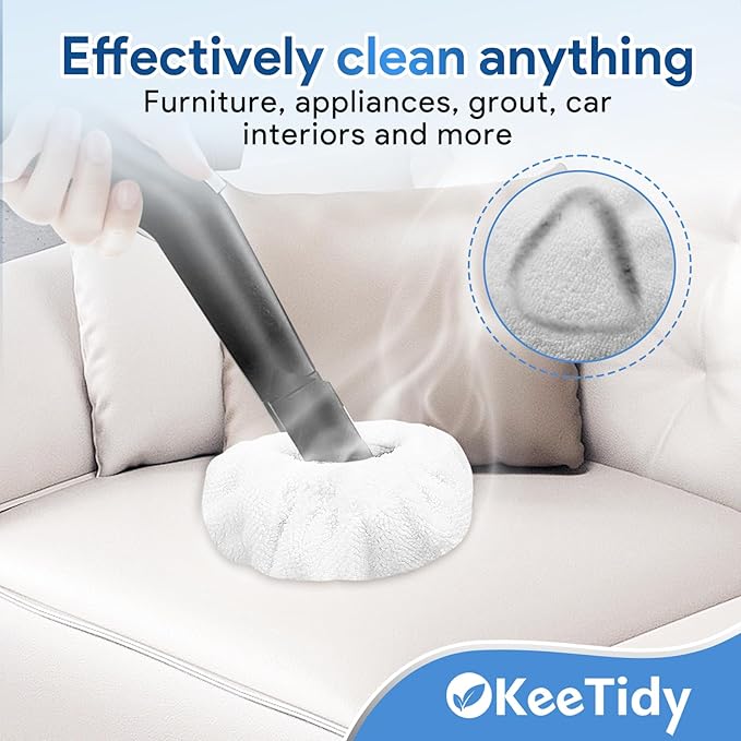 Steam Cleaner Accessories Microfiber Pads Small Bonnets Compatible with Dupray Neat Steam Cleaners Attachment Reusable Washable Steam Mop Pads, 8 Pack