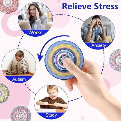 40 Pack Funny Fidget Spinners Fidget Toys Mini,Party Favors Supplies Christmas Goodie Bags Stuffers Gifts for Kids Adults, Sensory Toys for Boys Girls Stress Relief,Treasure Box Toy Classroom Prizes