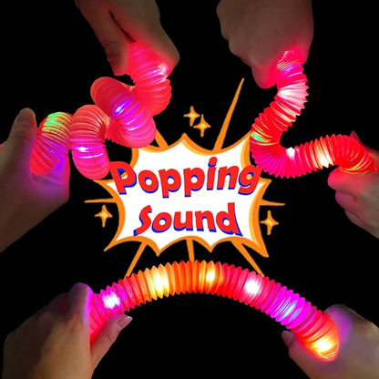 12-24 PCS Red Glow Sticks Party Favors for Kids, LED Light Up Necklaces Bracelets Accessories for Toddlers, Glow Birthday Valentines Day Mardi Gras Party Supplies Decorations for Boys Girls