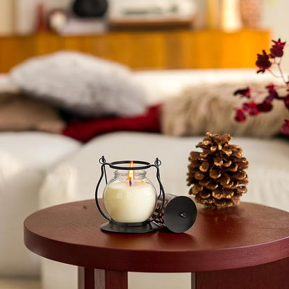 Scented Candles for Home, 3 Pack Fall Candle Set Natural Soy Wax, Retro Lantern Candles Autumn Gifts Set for Women Men, Aromatherapy Candle of Vanilla, Rose, Lavender