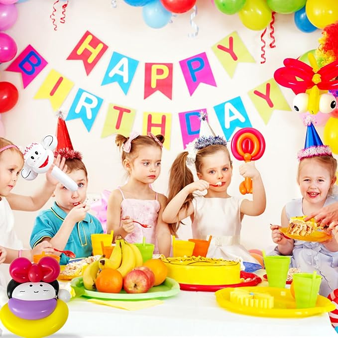 KAWKALSH 260 Long Balloons for Balloon Garland Thickening Skinny Latex Twisting Animals Modeling Christmas Birthday Wedding Party Festival Decorations 100pcs