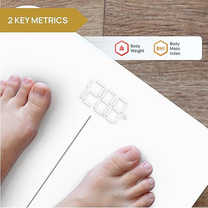 INEVIFIT Smart Premium Bathroom Scale, Highly Accurate Bluetooth Digital Bathroom Body Weight Scale, Precisely Measures Weight & BMI for Unlimited Users