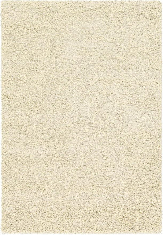 Unique Loom Solid Shag Collection Area Rug (4' 1" x 6' 1" Rectangle, Pure Ivory)