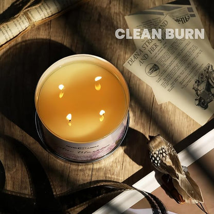 4EVER Scented Candles | 4-Wick 18oz Soy Wax Candle | Up to 50Hrs Clean Burn | Aromatherapy Candles for Home Scented | Gifts for Women & Mom, Lilac Blossom