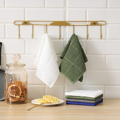 Glynniss Dishcloths Kitchen Highly Absorbent Dish Rags 100% Cotton Dish Cloths for Washing Dishes (Garden Green)