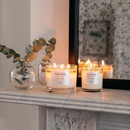 NEOM - Candle, 3 Wick | Lavender, Jasmine & Sandalwood | Scented Candles for Home | Luxury Aromatherapy Candles | Essential Oil Candles | Tranquil & Relax | Signature De-Stress Scent