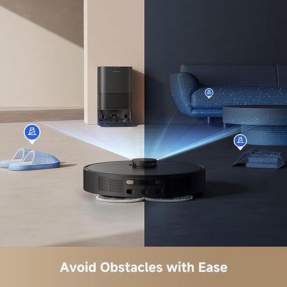 DREAME L40s Ultra CE Robot Vacuum and Mop with Auto-Empty, Mop Self-Cleaning, 13,000Pa Suction, Mop Raising, Ultrasonic Carpet Sensing, Ideal for Pet Hair, Carpet and Hard Floors, Easy Maintenance