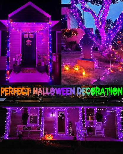 Smart Color Changing Halloween Lights, 82FT 200LED App Control RGB LED String Light with Remote & Timer, Music Sync Multiple Modes Twinkle Christmas Tree Light Waterproof Halloween Decorations