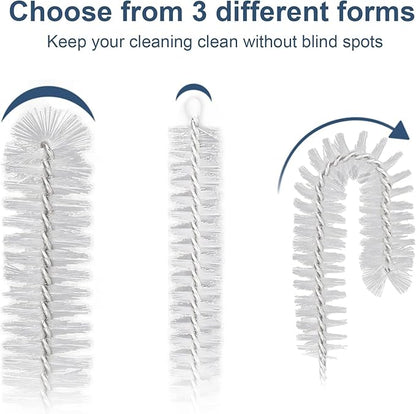 Straw Cleaner Brush Set, 12-Piece 11.8 Inch Long Botthle Cleaning Brush, Nylon Tube Brush Kit for Straws on Tumbler, Water Bottle, Sippy Cup and Pipes, Tubes or Tea Pot Spout