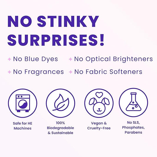 Lume Laundry Stink Eraser - Detergent Booster & Sink Soak - Eliminates Body Odor In Clothes - Odor Blasting Enzyme Blend - Makes Your Detergent Work Better - Free And Clear - 8 fluid ounces (2 Pack)