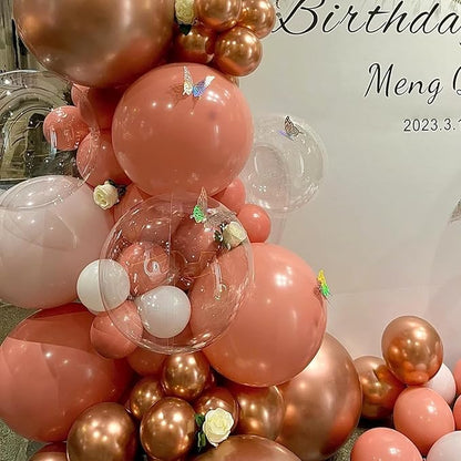 130pcs Retro Pink Balloons Different Sizes 18" 12" 10" 5" Blush Pink Latex Balloon Garland Arch Kit for Birthday Baby Shower Valentine's Day Wedding Anniversary Party Decorations