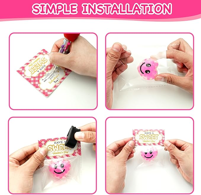 28 Pack Valentines Day Gifts for Kids ,Squishy Stress Balls Toys with Valentine Cards Classroom Prizes Exchange Gifts Prizes Valentine Party Favors Valentines Day Gifts for Kids Boy Girl