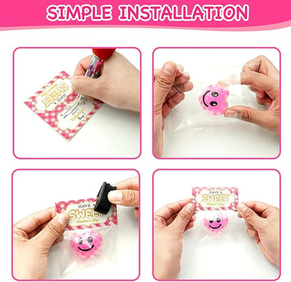 28 Pack Valentines Day Gifts for Kids ,Squishy Stress Balls Toys with Valentine Cards Classroom Prizes Exchange Gifts Prizes Valentine Party Favors Valentines Day Gifts for Kids Boy Girl