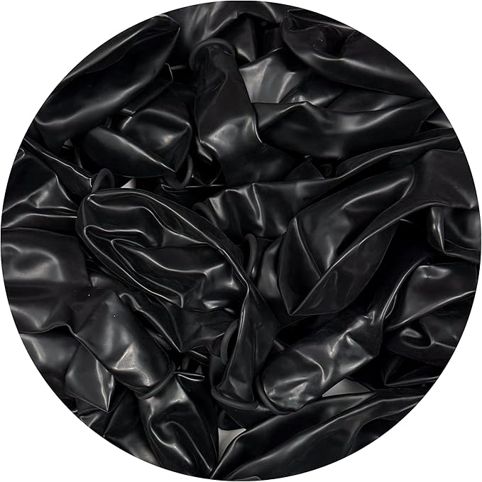 Black Balloons 50 Pack, 12 Inch Black Latex Balloons For Birthdays, Weddings, Baby Showers, Holidays