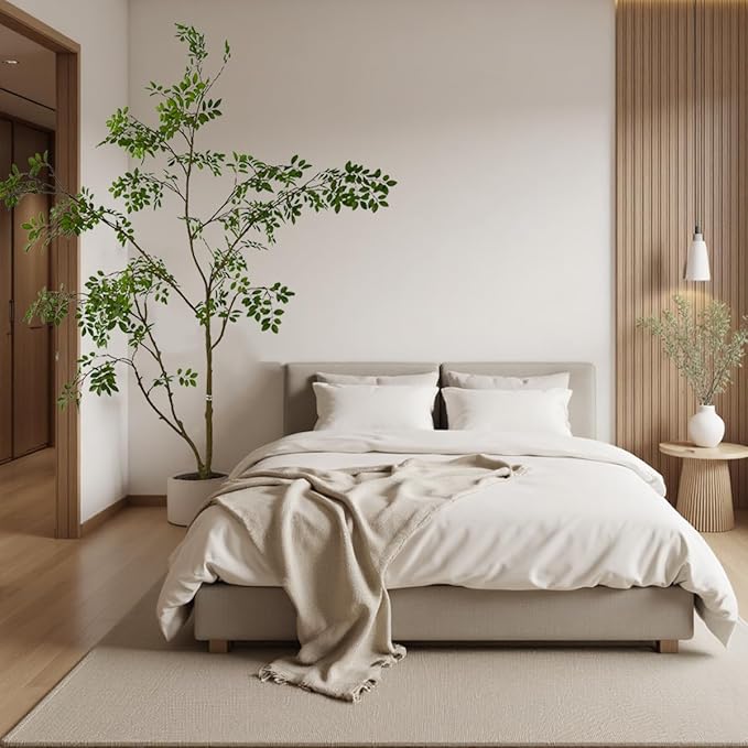 Artificial Elm Tree Faux Elm Tree 7ft Tall Fake Plant in Pot Fake Silk Tree Faux Plants Indoor