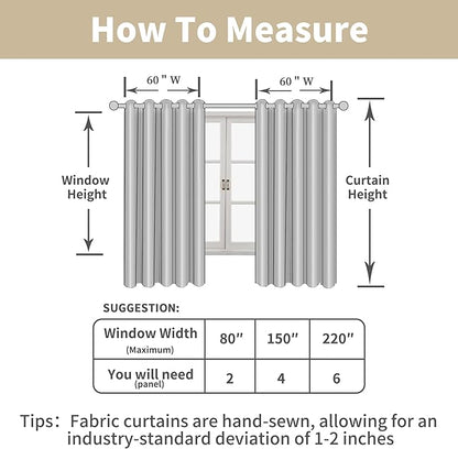 LAMIT Camel Linen Curtains 84 inches Long for Bedroom, Grommet Thermal Insulated Thick Burlap Farmhouse Curtains Noise Reducing Window Treatment Drapes for Living Room, 2 Panels, W60 x L84