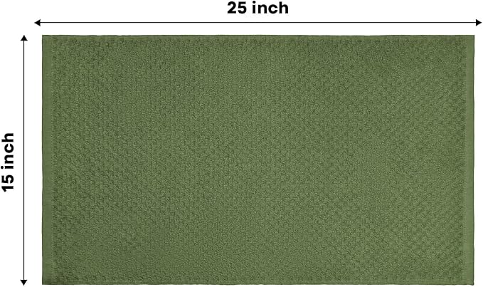 Artoid Mode Ring Spun Cotton Green Kitchen Dish Towels, 15x25 Inch Ultra Soft Absorbent Quick Drying Household Cleaning Tea Towels Bar Towels Set of 4
