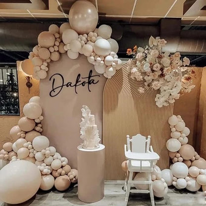 100pcs Sand White Balloons - 18 inch, 12 inch, 10 inch & 5 inch Party Nude White Balloons for Birthday, Baby Shower, Wedding & More