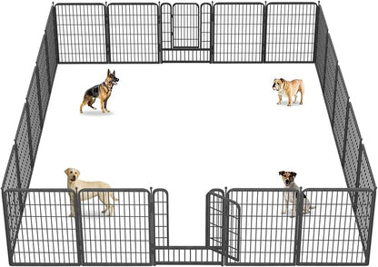 Dog Playpen 40" Height 20 Panels Portable Pet Fence Outdoor for Yard Indoor Dog Pen Outdoor for Medium/Small Animals, Large Pet Puppy Playpen Heavy Duty Pet Fence for RV Camping, Yard